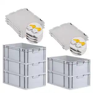 Proregal Eurobox, Gelb, Kunststoff, Rechteckig, 40x22x60 cm, Ordnen & Aufbewahren, Aufbewahrungsboxen