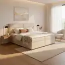 Bild 1 von Boxbett Kiara Beige ca. 180x200cm mit Topper, Beige