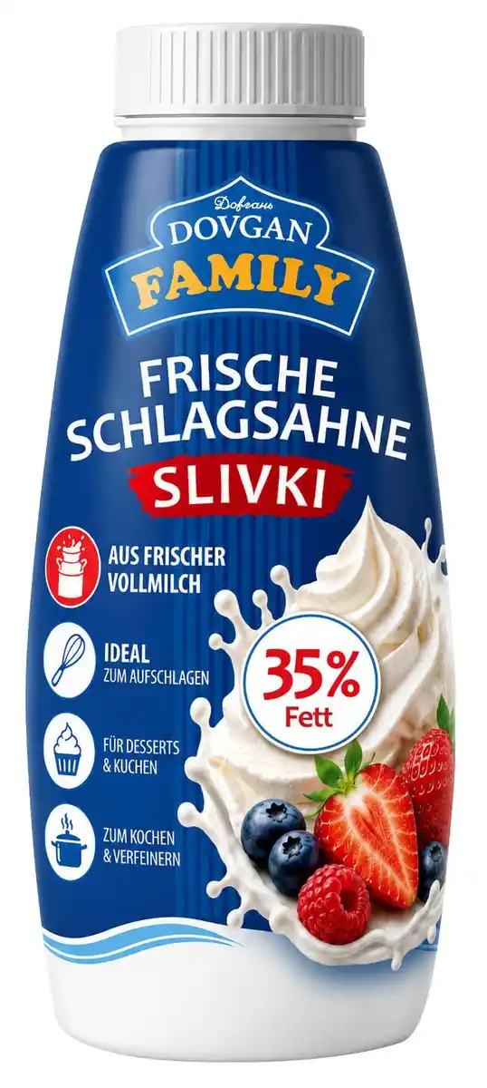 Bild 1 von DOVGAN Frische Schlagsahne Slivki, 250-g-Fl.