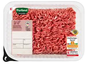 K-PURLAND WERTSCHÄTZE Rinderhackfleisch, 500-g-Packg.