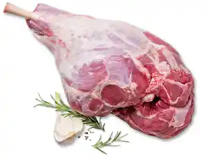 Lammkeule French Cut mit Knochen vom Salzwiesenlamm, 100 g