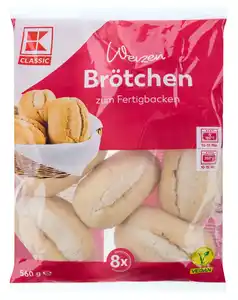 K-CLASSIC Weizenbrötchen, 8 St. = 560-g-Beutel