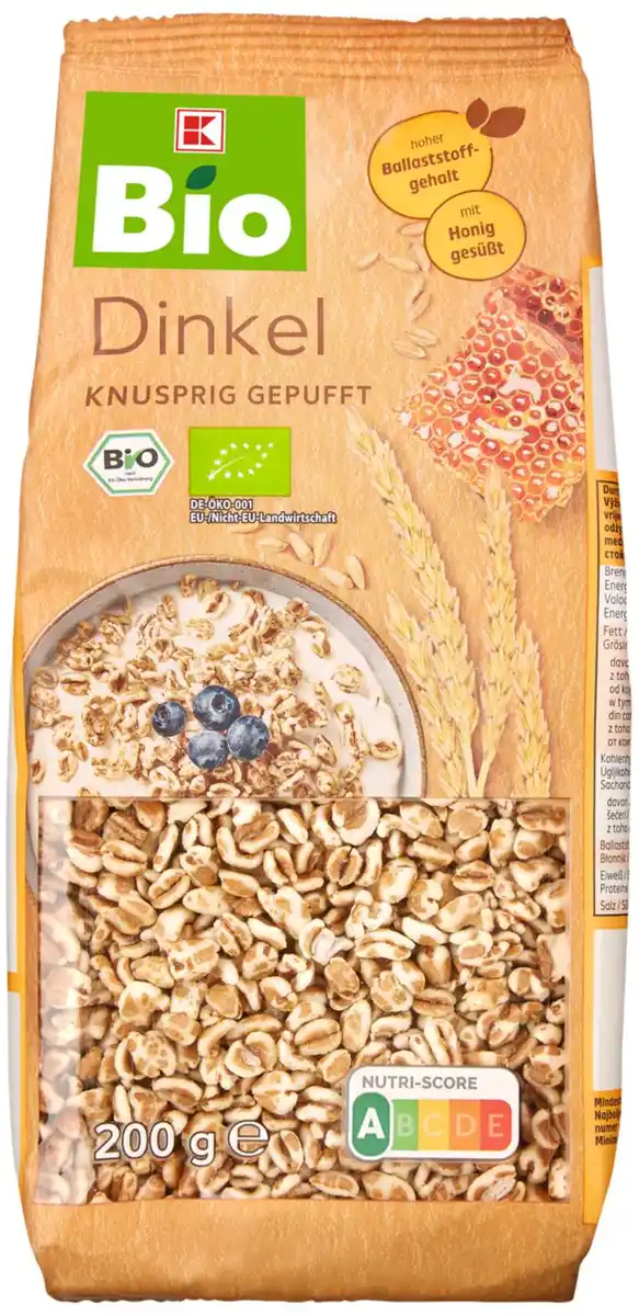 Bild 1 von K-BIO Bio-Dinkel gepufft, 200-g-Packg.