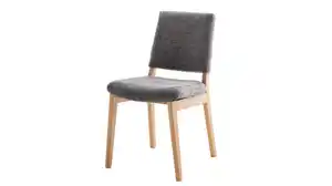 Polsterstuhl anthrazit - Buche massiv geölt - ARDILA