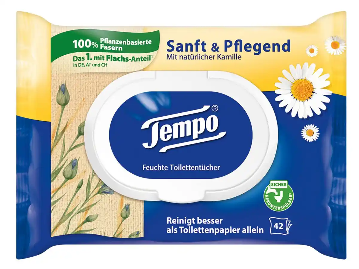 Bild 1 von TEMPO Feuchtes Toilettenpapier, 42-St.-Packg.
