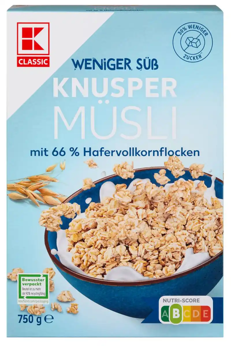 Bild 1 von K-CLASSIC Knusper-Müsli, 600 - 750-g-Packg.