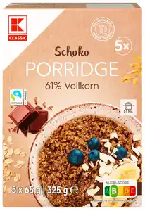 K-CLASSIC Schoko-Porridge, 5 Btl. = 325-g-Packg.