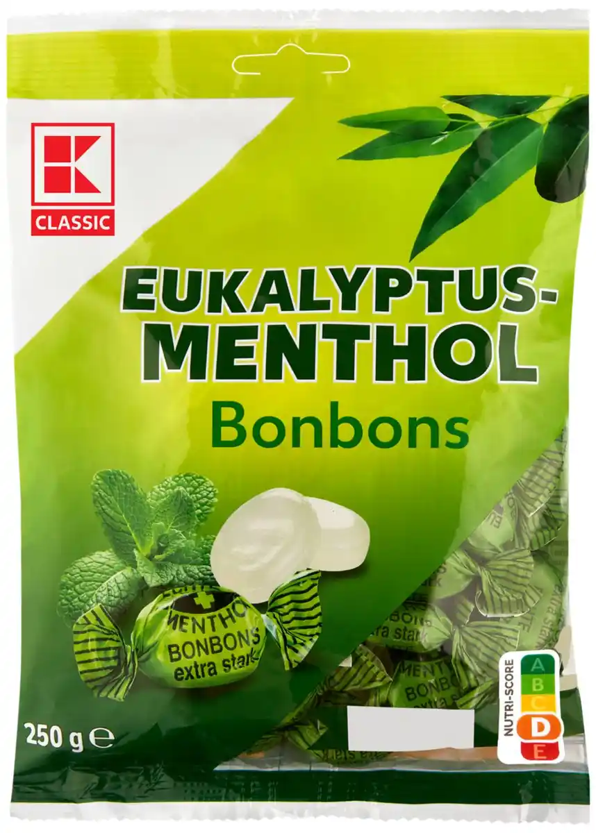 Bild 1 von K-CLASSIC Bonbons Eukalyptus-Menthol, 250-g-Beutel
