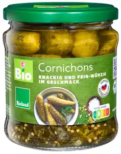 K-BIO Bio-Cornichons, 330-g-Glas