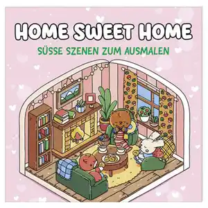 Ausmal-, Zeichnenlern- oder Activity-Buch, Trautes Heim