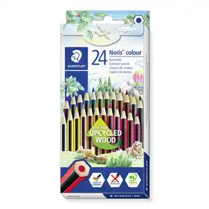 STAEDTLER Noris colour Buntstifte, sechseckig, Kartonetui mit 24 Farben, 0 mehrfarbig
