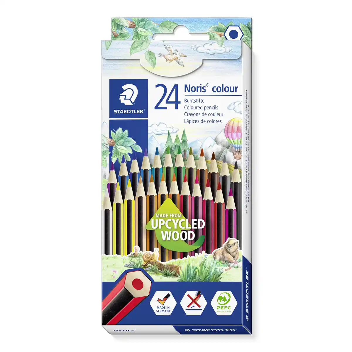 Bild 1 von STAEDTLER Noris colour Buntstifte, sechseckig, Kartonetui mit 24 Farben, 0 mehrfarbig
