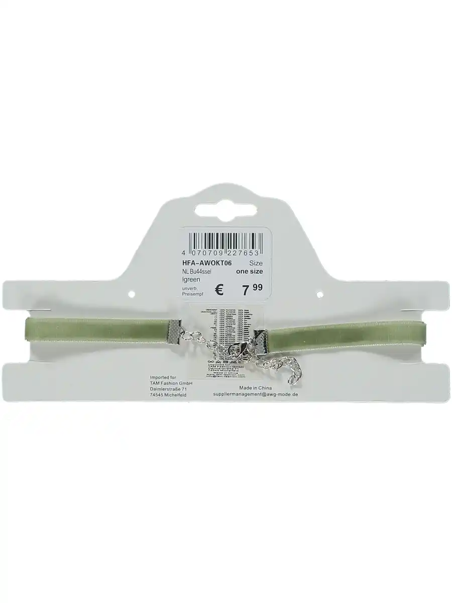 Bild 2 von Trachten Choker mit Herzanhänger aus Strass Grün