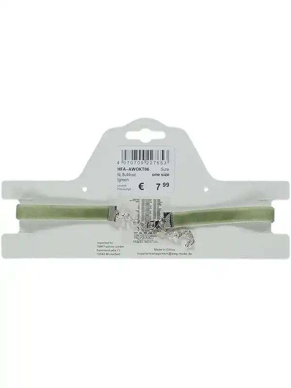 Bild 2 von Trachten Choker mit Herzanhänger aus Strass Grün
