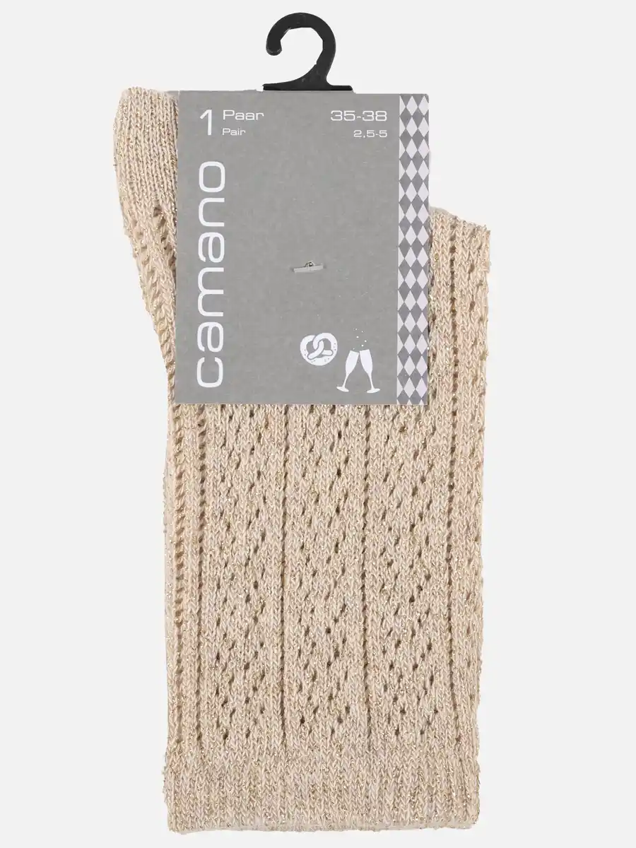 Bild 2 von Damen Wiesn-Socken mit Glitzerfäden Weiß