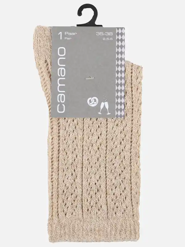 Bild 2 von Damen Wiesn-Socken mit Glitzerfäden Weiß