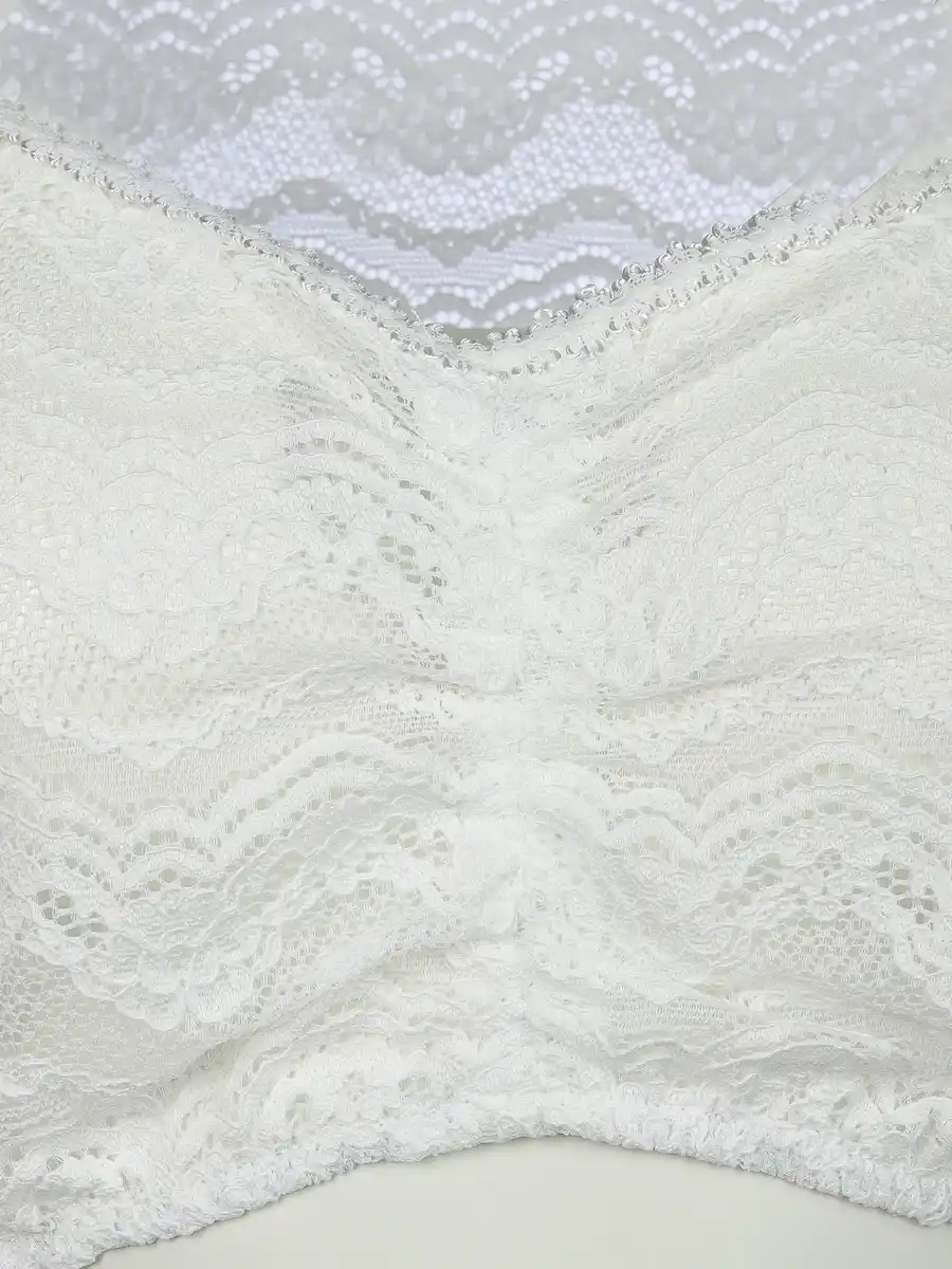 Bild 3 von Damen Dirndlbluse mit weicher Spitze Weiß