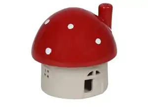 Teelichthaus Fliegenpilz Keramik