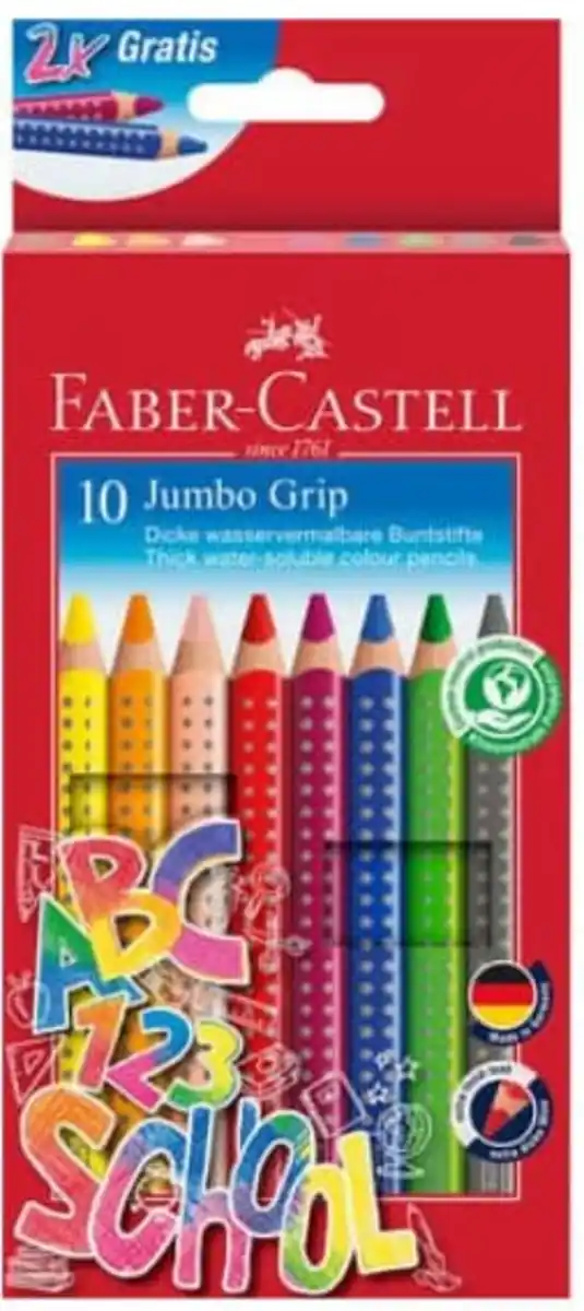 Bild 1 von FABER-CASTELL Buntstifte 8+2Gratis Jumbo Grip, 1 Stk