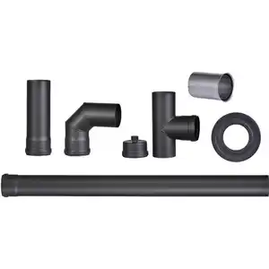 Pelletofenrohr-Set 80mm 7-teilig schwarz