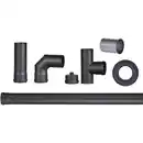 Bild 1 von Pelletofenrohr-Set 80mm 7-teilig schwarz