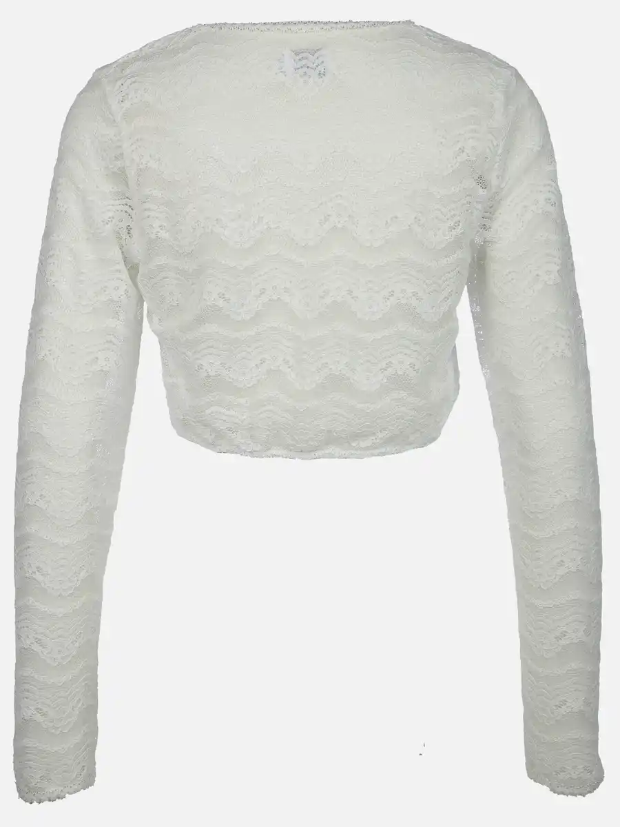 Bild 2 von Damen Dirndlbluse mit weicher Spitze Weiß