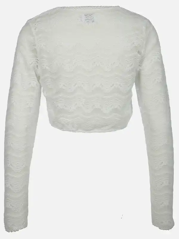 Bild 2 von Damen Dirndlbluse mit weicher Spitze Weiß