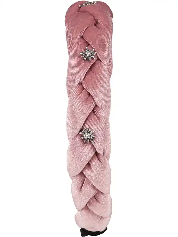 Bild 2 von Trachten Haarreif mit Edelweiß Applikation Rosa