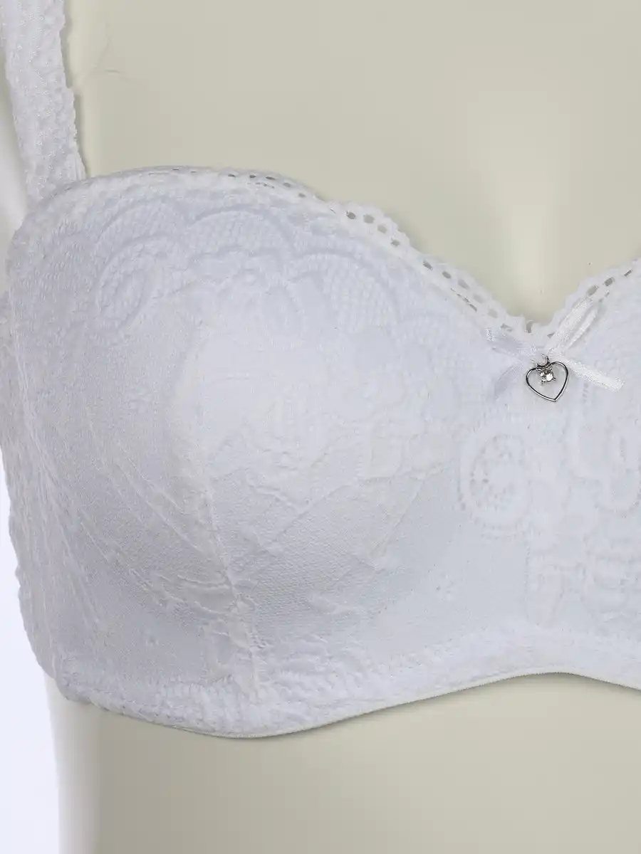 Bild 3 von Damen Schalen-BH mit Spitze Weiß