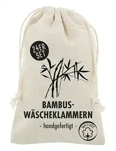 Bambus-Wäscheklammern 24er-Set