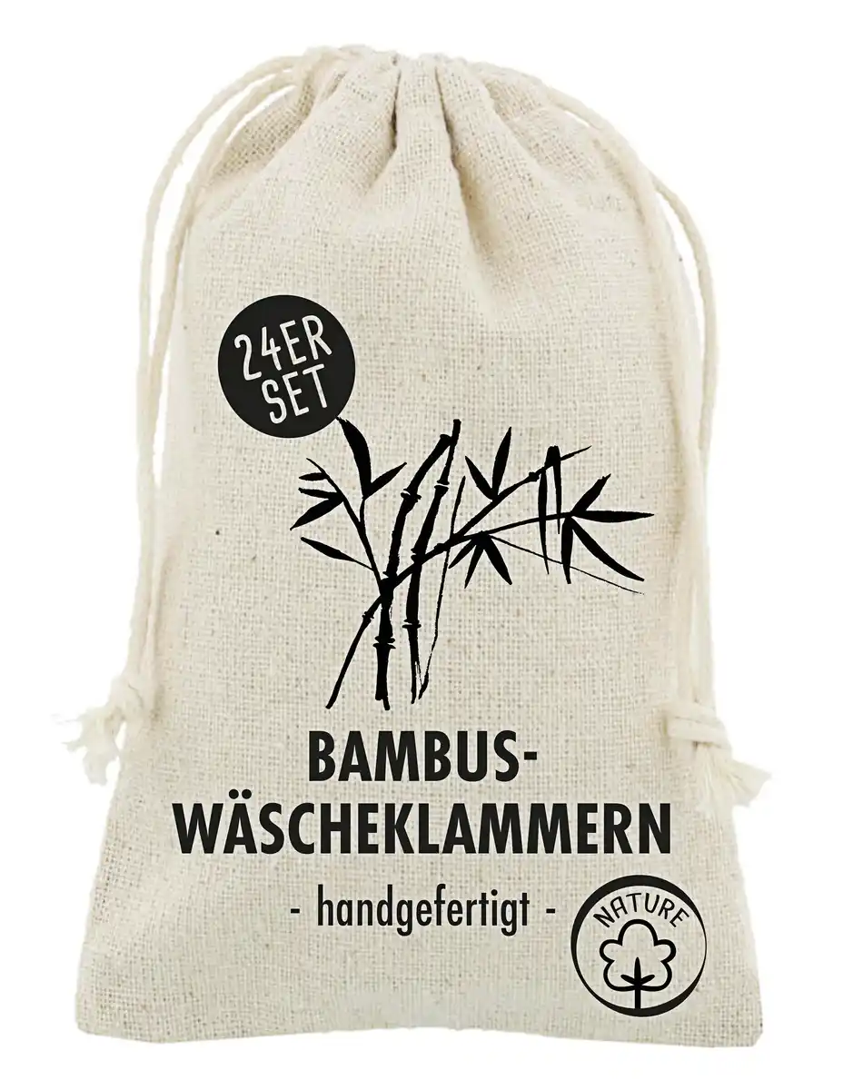 Bild 1 von Bambus-Wäscheklammern 24er-Set