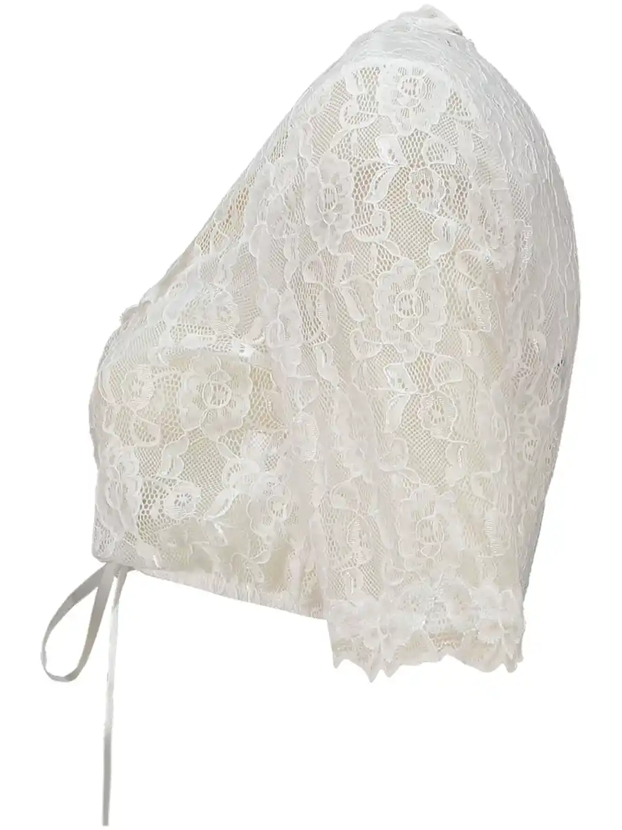 Bild 3 von Damen Dirndlbluse aus Spitze Weiß