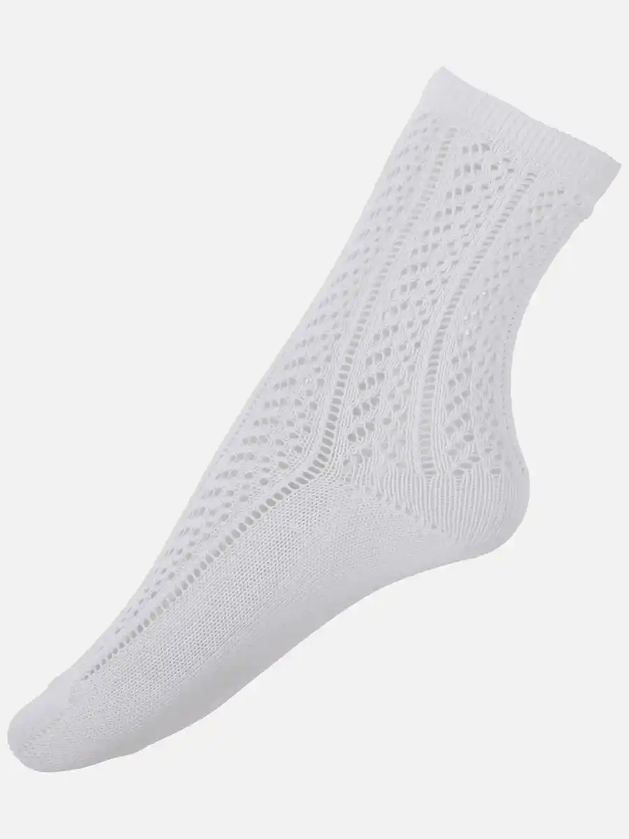 Bild 1 von Damen Socken mit Lochmuster Weiß