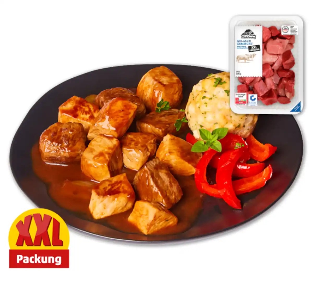 Bild 1 von MÜHLENHOF Frisches Gulasch gemischt*
