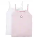 Bild 1 von L&D Kinder Unterwäsche, 2er-Pack, Weiß/Pink, 122/128