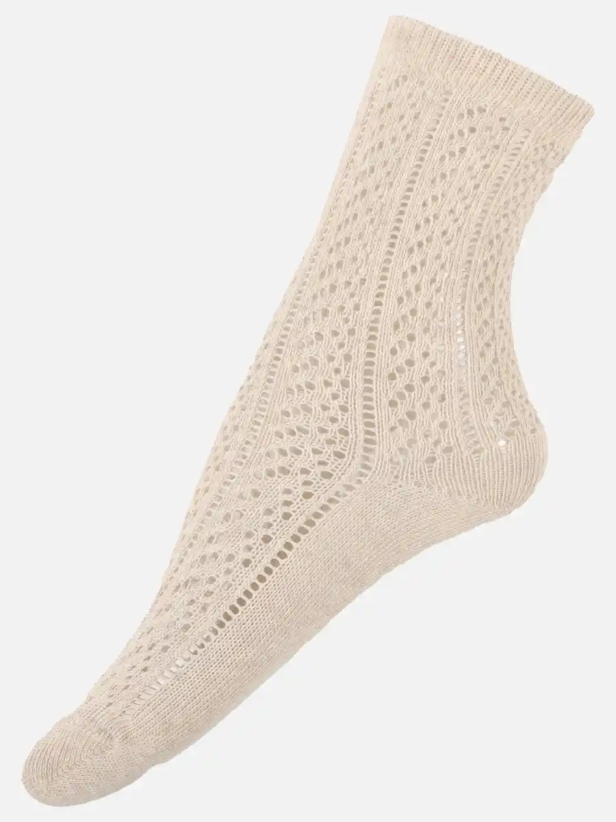 Bild 1 von Damen Socken mit Lochmuster Weiß