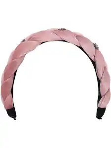 Trachten Haarreif mit Edelweiß Applikation Rosa