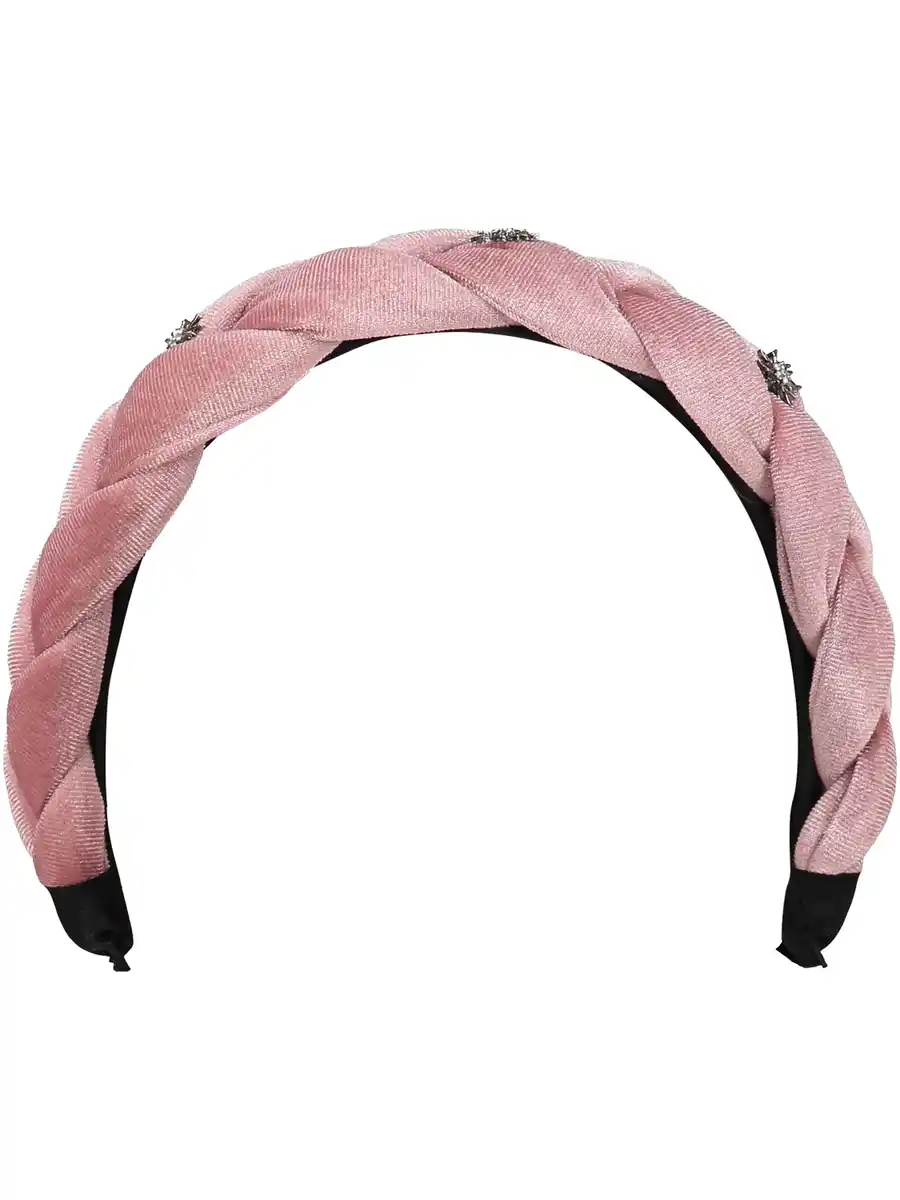 Bild 1 von Trachten Haarreif mit Edelweiß Applikation Rosa