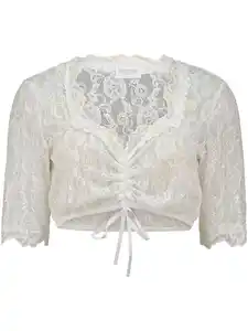 Damen Dirndlbluse aus Spitze Weiß