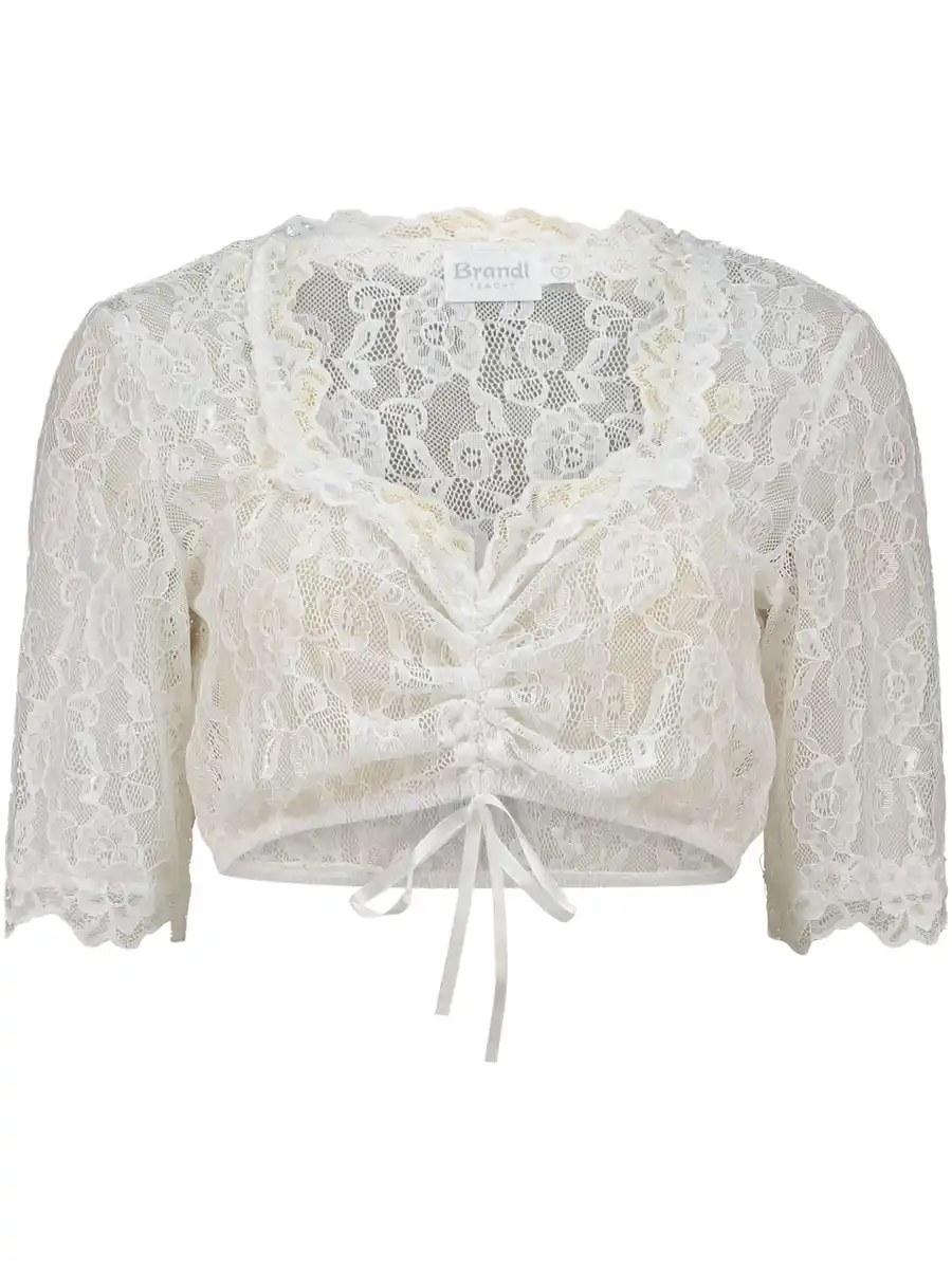 Bild 1 von Damen Dirndlbluse aus Spitze Weiß