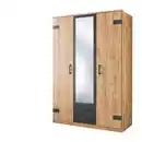 Bild 1 von Drehtürenschrank Cork Plankeneiche Nachbildung/Absetzung Graphit Nachbildung