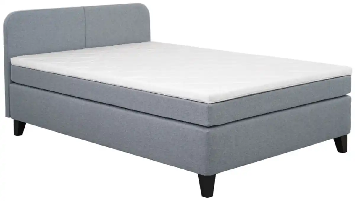 Bild 1 von Boxspringbett Wien Stoff Grau 140x200cm