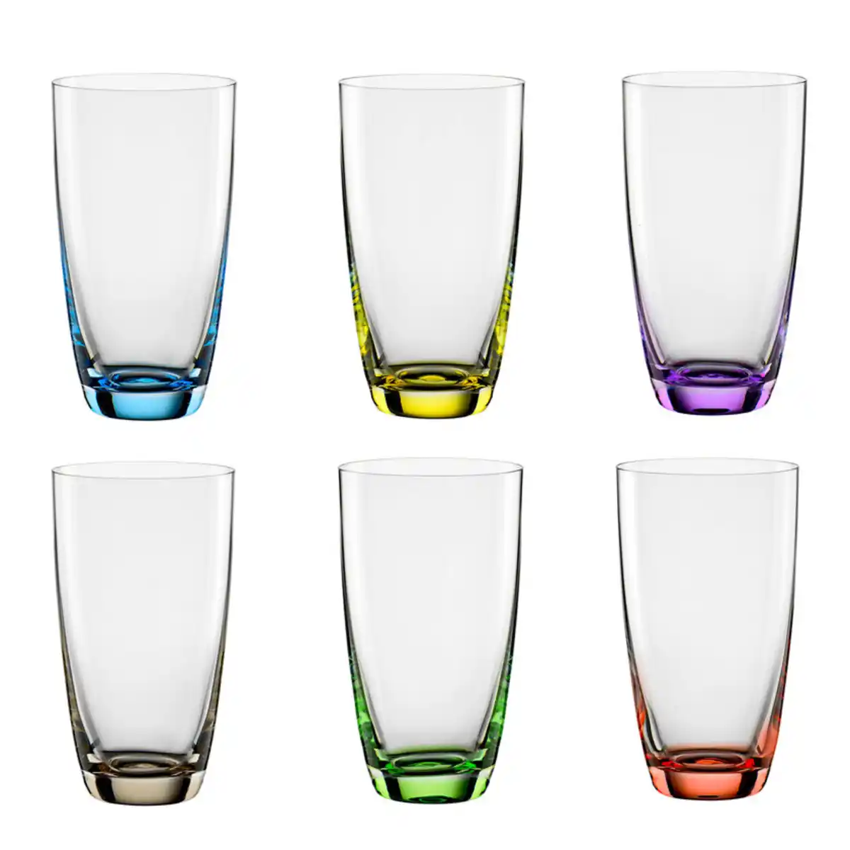 Bild 1 von Longdrinkgläser Viva Colori 6er Set 350 ml mehrfarbig Kristallglas
