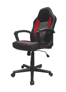 Bürostuhl Robin 62 x 114 x 60 cm schwarz/ grau/ rot