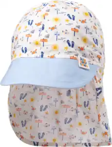ALANA Schirmmütze mit Nackenschutz, blau & weiß, Gr. 54/55, 1 St
