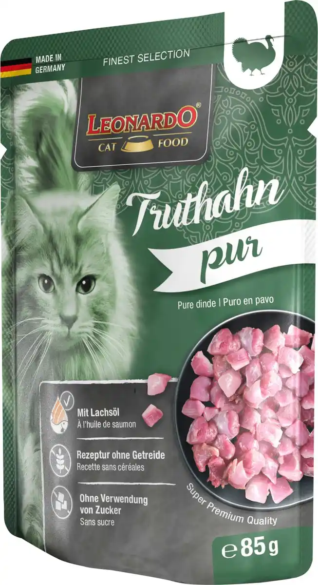 Bild 1 von Leonardo Katzennassfutter Truthahn pur 85 g