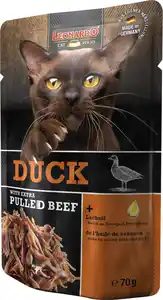 Leonardo Katzennassfutter pulled Beef und Duck 70g
