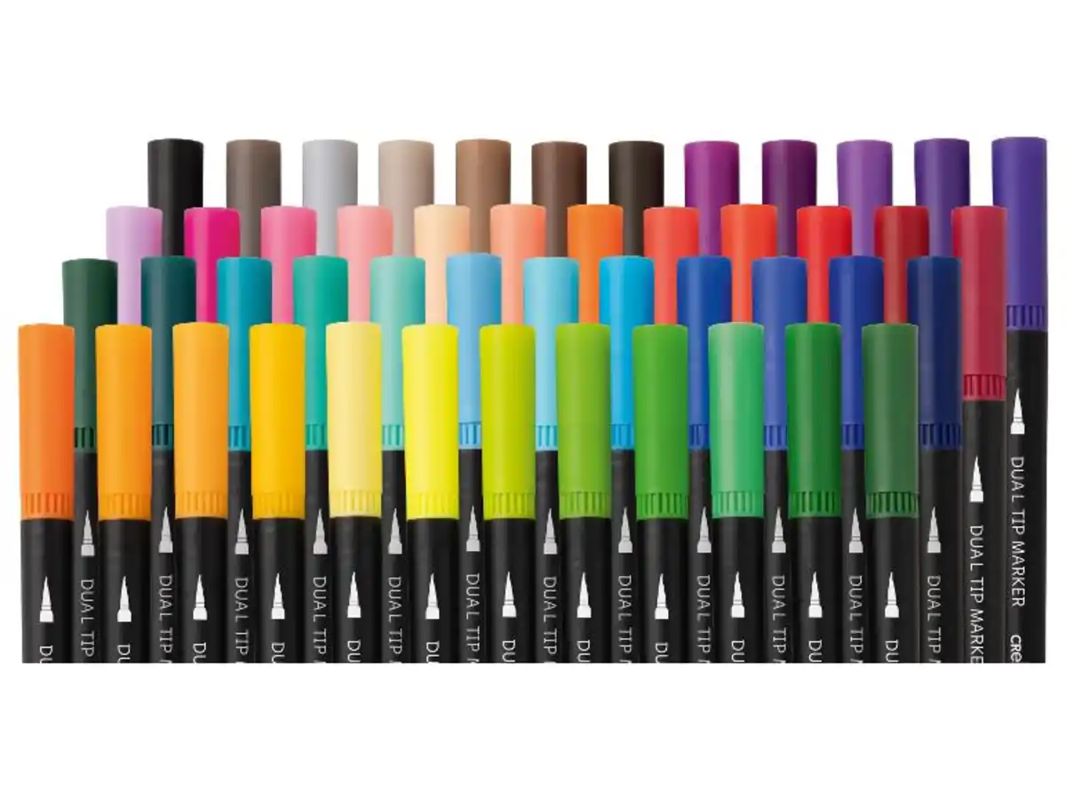 Bild 2 von CRELANDO® Twinmarker Dual-tip Fineliner und Brushliner XXL