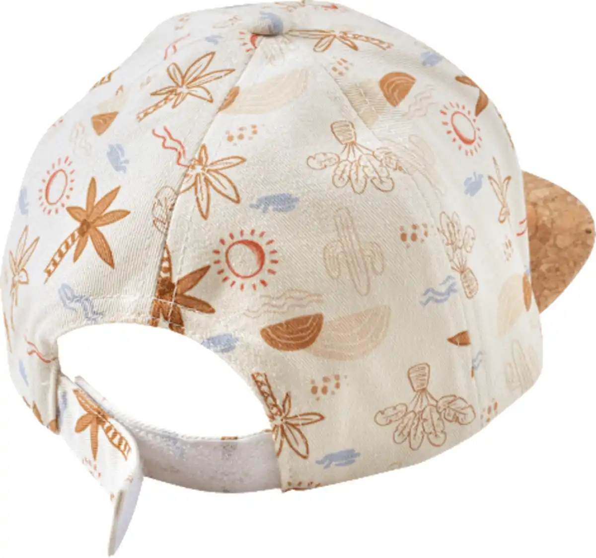 Bild 2 von PUSBLU Basecap mit Korkschirm & Palmen-Muster, beige, Gr. 52/53, 1 St