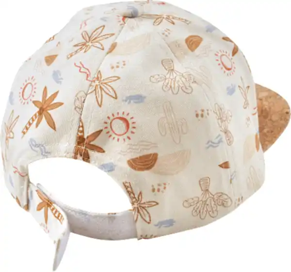 Bild 2 von PUSBLU Basecap mit Korkschirm & Palmen-Muster, beige, Gr. 52/53, 1 St